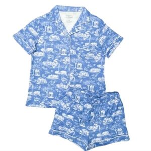 Nothing Finer Tar Heel Toile Pajama Set Size S